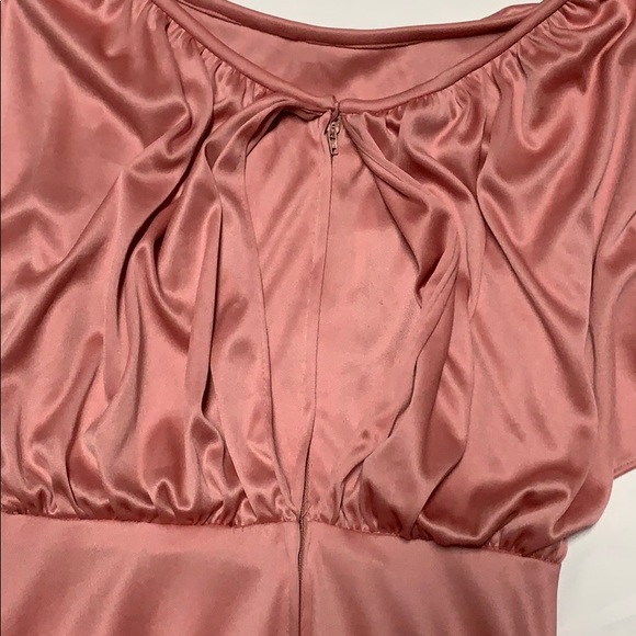 VINTAGE ILGWU 1970’s Dusty Rose Blouson Gown - Picture 9 of 11